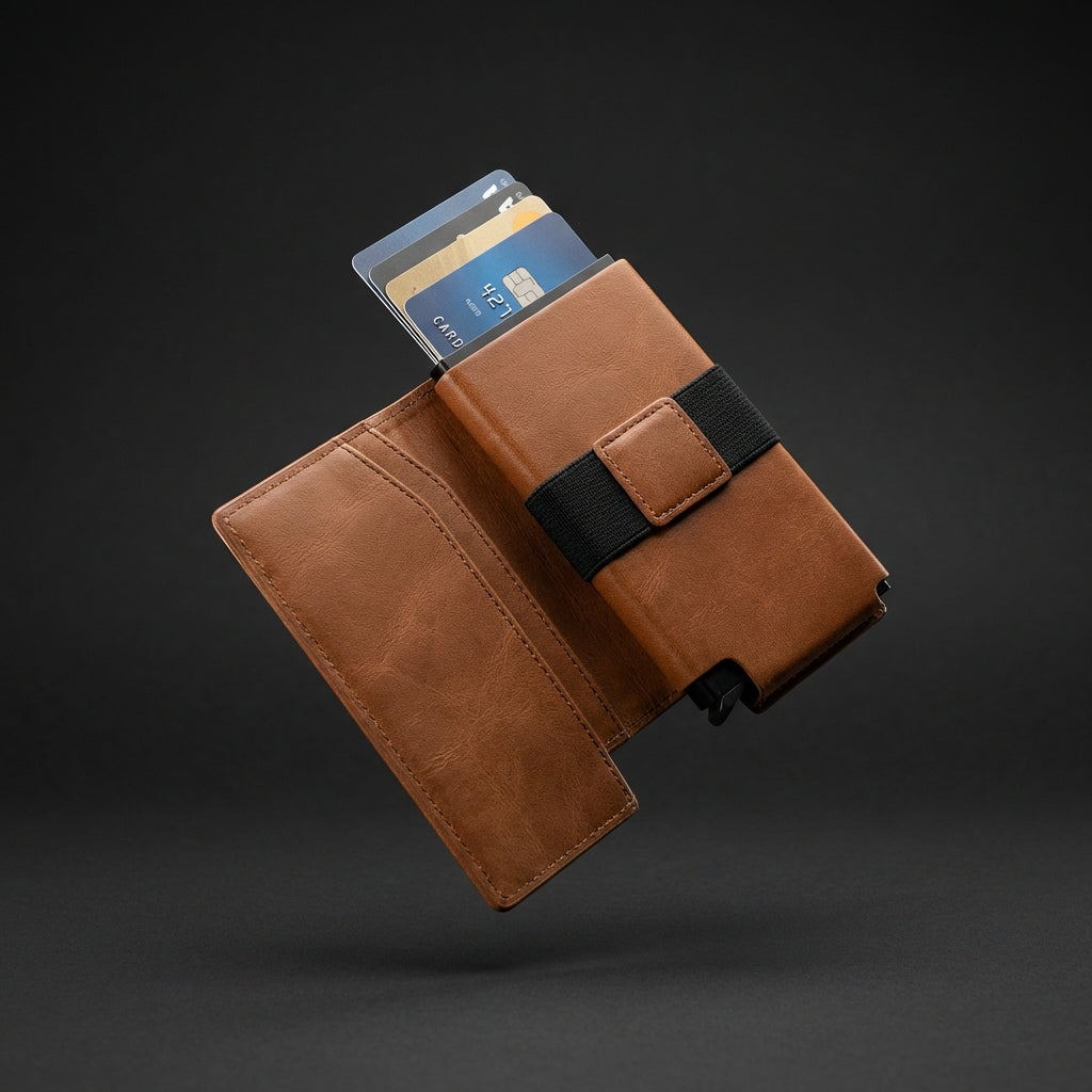 Brown Wallet Opened