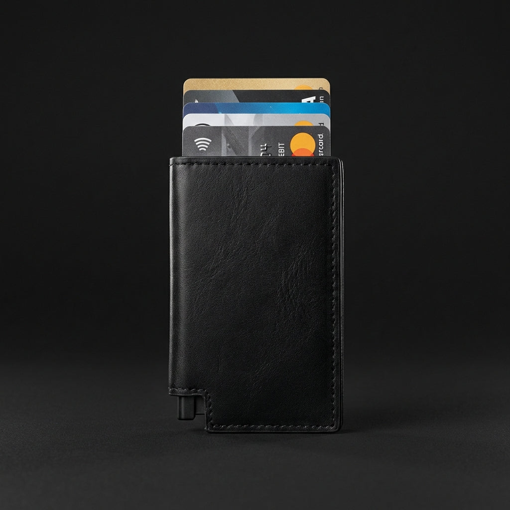 Black Wallet Front View