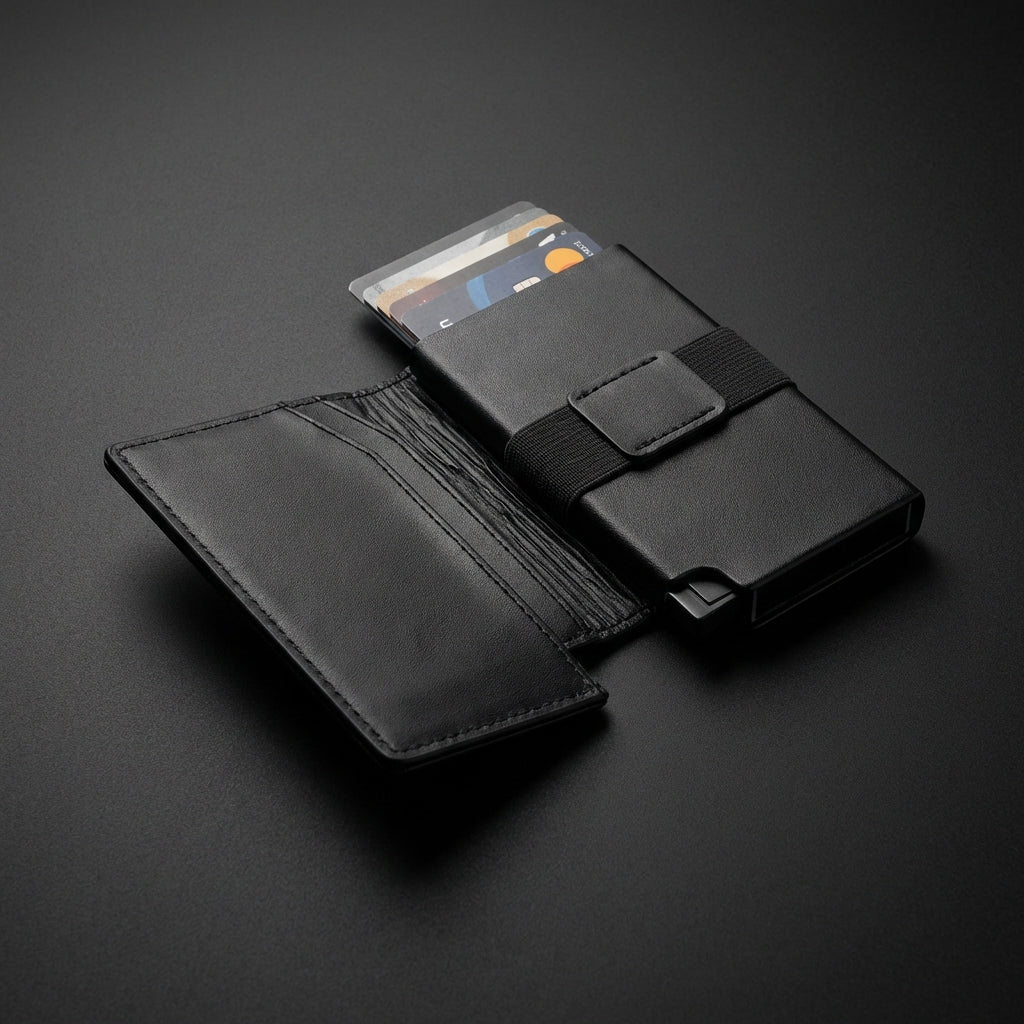 Black Wallet Opened