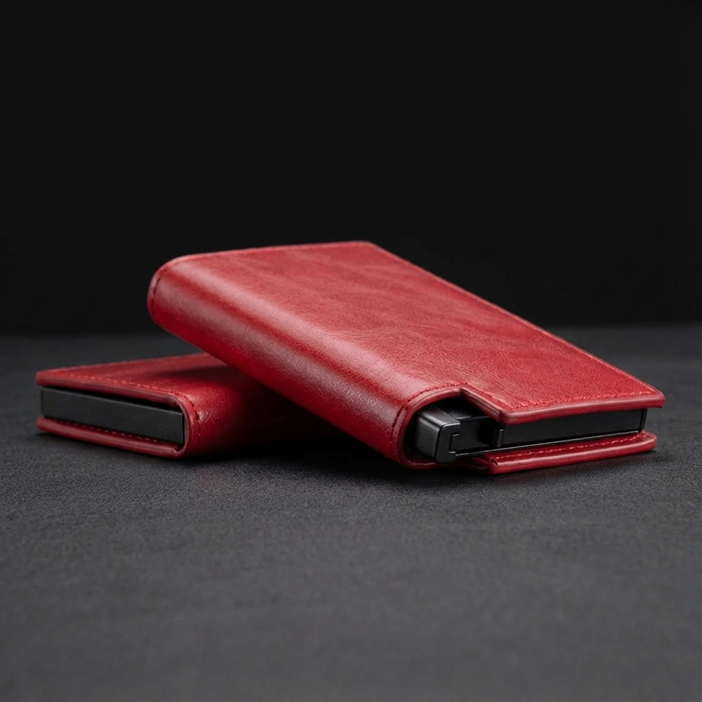 Red Wallet Stacked