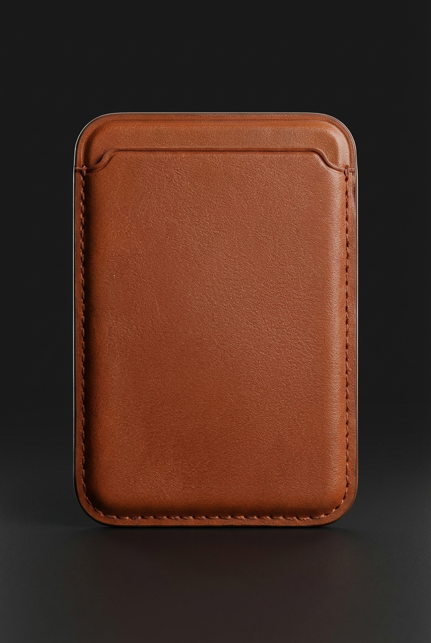 Brown leather phone case