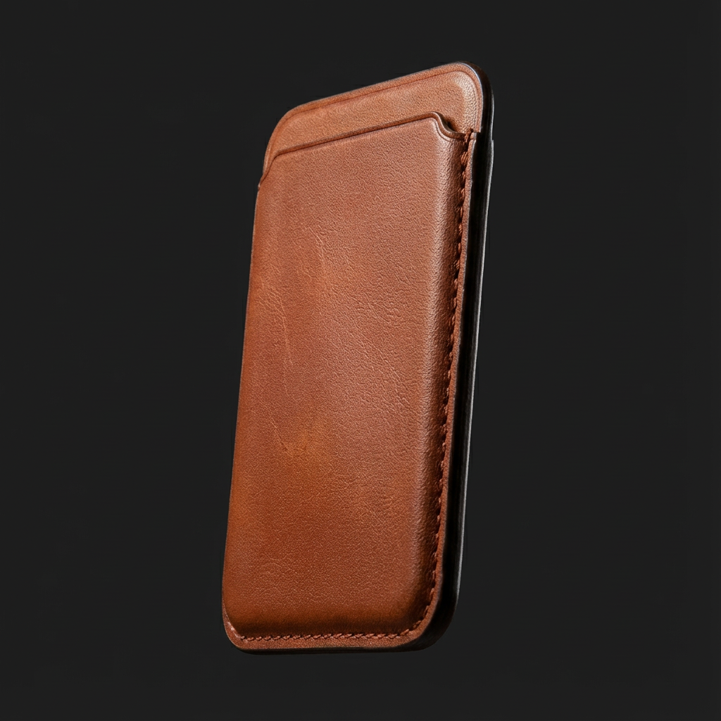 Brown leather phone case 